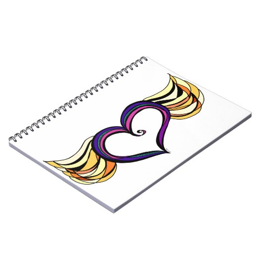 Mijn hart heeft een Wings notebook Notitieboek (Linkerzijde)