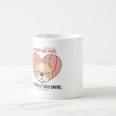 Mijn hart heeft poten Frans Bulldog Snurk Design Koffiemok (Center)