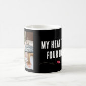 Mijn Hart Heeft Vier Benen Hond Lieft Design Koffiemok (Center)