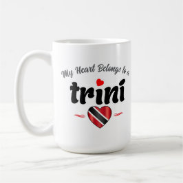 Mijn Hart Hoort bij een Trini Roze Tekst Koffiemok