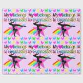 MIJN HART HOORT BIJ GYMNASTIEK  DESIGN CADEAUPAPIER (Vlak)