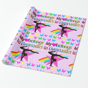 MIJN HART HOORT BIJ GYMNASTIEK DESIGN CADEAUPAPIER