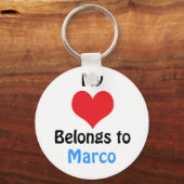 Mijn hart hoort bij Marco Sleutelhanger (Voorkant)