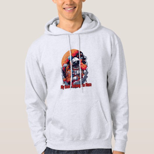 Mijn hart hoort bij Mars - Astronaut Mars T-shirt (Voorkant)