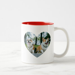 'Mijn Hart Hoort Bij Mijn Honden' Modern Fotocadea Tweekleurige Koffiemok