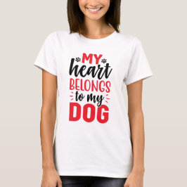 Mijn hart hoort bij mijn Hondenliefhebber Pet Love T-shirt