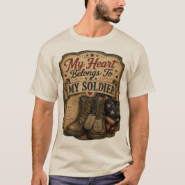 Mijn Hart Hoort Bij Mijn Soldaat T-shirt