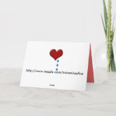 Mijn hart huilt Valentijnsdag Kaart (Achterkant)