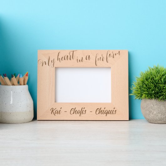 Mijn hart in de vorm van bont gegraveerde lijstjes (Voorkant)