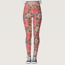 "Mijn hart in het Glas in lood" Stijl Leggings van
