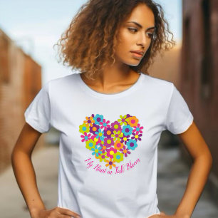 Mijn hart in volle bloei - Bloemen T-shirt