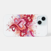 Mijn hart iPhone 15 case (Achterkant horizontaal)
