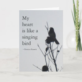 Mijn hart is als een zingende vogelkaart kaart