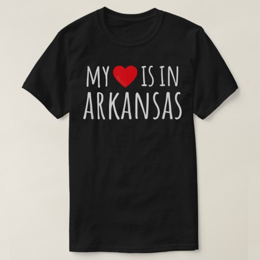 MIJN HART IS ARKANSAS Cute American State T-shirt (Design voorkant)