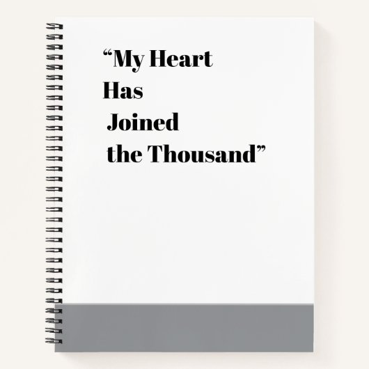 Mijn hart is bij de duizend notitieboek (Voorkant)
