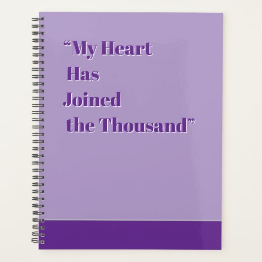 Mijn hart is bij de duizend planner (Voorkant)
