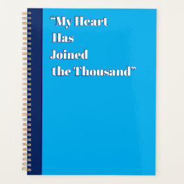 Mijn hart is bij de duizend planner