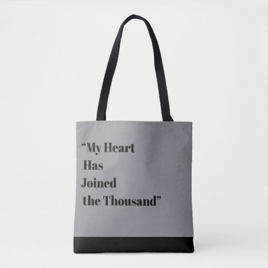 Mijn hart is bij de duizend tote bag (Voorkant)