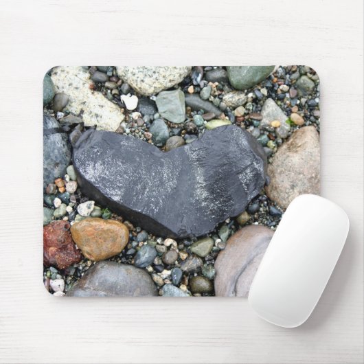 Mijn hart is een steen muismat (Met muis)