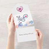 Mijn hart is en zal altijd van jou zijn. all in one uitnodiging (Afscheurbaar)