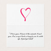 Mijn hart is en zal altijd van jou zijn. kaart (Binnenkant ongevouwen)