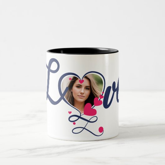 Mijn hart is en zal altijd van jou zijn. tweekleurige koffiemok (Center)