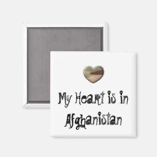 Mijn hart is in Afghanistan magneet (Voorkant / Achterkant)
