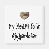 Mijn hart is in Afghanistan magneet (Voorkant)
