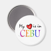 Mijn hart is in CEBU Koelkast Magnet (Voorkant / Achterkant)