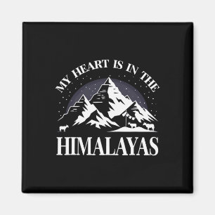 Mijn hart is in de Himalaya Himalaya Berg Souvenir Magneet