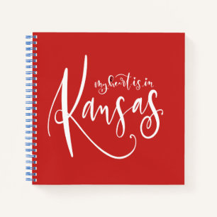 Mijn hart is in Kansas notebook Notitieboek