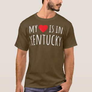 MIJN HART IS IN KENTUCKY Cute American State T-shirt