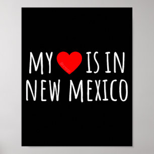 Mijn hart is in New Mexico Schattige Amerikaanse s Poster