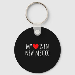 Mijn hart is in New Mexico Schattige Amerikaanse s Sleutelhanger