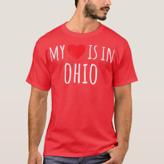MIJN HART IS IN OHIO Cute American State T-shirt