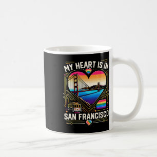 Mijn hart is in San Francisco Souvenir Golden Gate Koffiemok