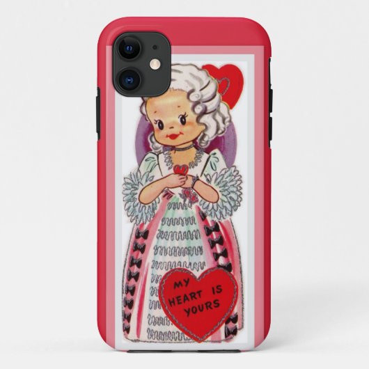 Mijn hart is jouw Valentijn van de Franse dame Case-Mate iPhone Case (Achterkant)