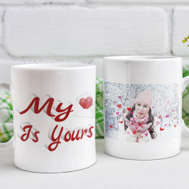 Mijn hart is jouw Valentijnsdag foto Koffiemok