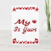 Mijn hart is jouw Valentijnsdag Kaart (Voorkant)