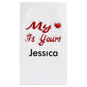 Mijn hart is jouw Valentijnsdag op persoonlijke ti Klein Cadeauzakje (Achterkant)