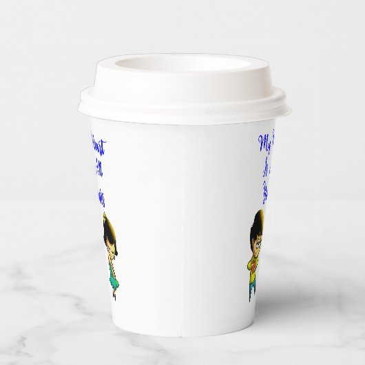 Mijn hart is jullie Valentijn van overdekte parasa Papieren Bekers (Rechts)