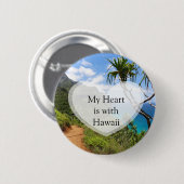 Mijn hart is met Hawaii Button (Voorkant /achterkant)