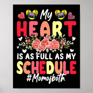 Mijn hart is net zo vol als mijn agenda Moeder van Poster