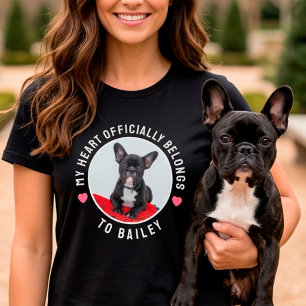 Mijn hart is officieel van de hond - foto naar keu t-shirt