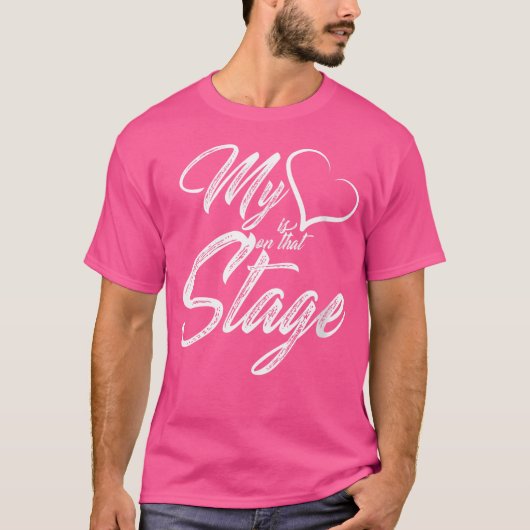 Mijn Hart Is Op Dat Dansrecital Op Het Podium Ball T-shirt (Voorkant)