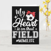 Mijn hart is op dat voetbalveld Mimi oma Kaart (Gele Bloem)