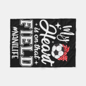 Mijn hart is op dat voetbalveld Nani oma Fleece Deken (Voorkant (Horizontaal))