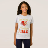 Mijn hart is op het veld t-shirt (Voorkant volledig)