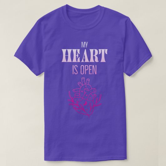Mijn hart is open openheid Inspiratie Warmly T-shirt (Design voorkant)