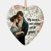Mijn hart is uw zintuig & gevoeligheid citaat keramisch ornament (Rechts)